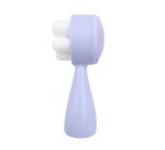Muitomas FACEBRUSHVL spazzola per la pulizia del viso Spazzola per massaggi Viola, Bianco
