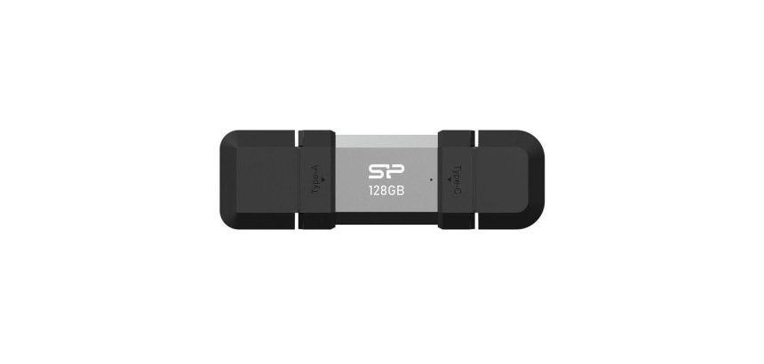 Silicon Power SP128GBUC3C51V1S lecteur USB flash 128 Go USB Type-A / USB Type-C 3.2 Gen 1 (3.1 Gen 1) Noir, Argent