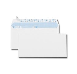Enveloppe gpv vélin blanc 90g dl 110x220mm adhésive fond gris paquet 25 unités