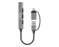 Port Designs 900160 hub & concentrateur USB Type-C 5000 Mbit/s Argent