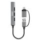 Port Designs 900160 hub & concentrateur USB Type-C 5000 Mbit/s Argent