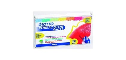 Giotto Astuccio 12 Gessi Policromi A Sezione Quadrata 12Mm, Lunghezza 90Mm Robercolor Carre'E