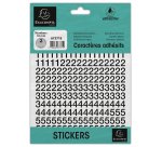 Pochette de chiffres adhésifs noirs 0-9 10 mm - Noir