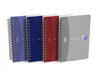 Carnet Oxford office Essentials 9x14cm petits carreaux 5mm 100 pages reliure spirale couverture carte coloris assortis