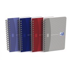 Carnet Oxford office Essentials 9x14cm petits carreaux 5mm 100 pages reliure spirale couverture carte coloris assortis