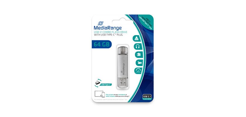 USB-Stick 3.0 MediaRange USB-C 64GB