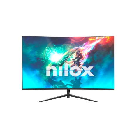 Pantalla Monitor Curvo 61 cm 24" Gaming Nilox VA, HDMI y DP, 1920 x 1080 Pixeles