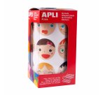 Gommette apli kids 33mm emotions assorties rouleau 380unites