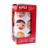 Gommette apli kids 33mm emotions assorties rouleau 380unites
