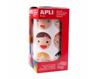 Gommette apli kids 33mm emotions assorties rouleau 380unites