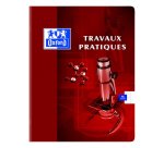 Cahier Oxford de travaux pratiques 17x22cm grands carreaux Seyès/uni blanc 96 pages agrafées couverture carte coloris assortis