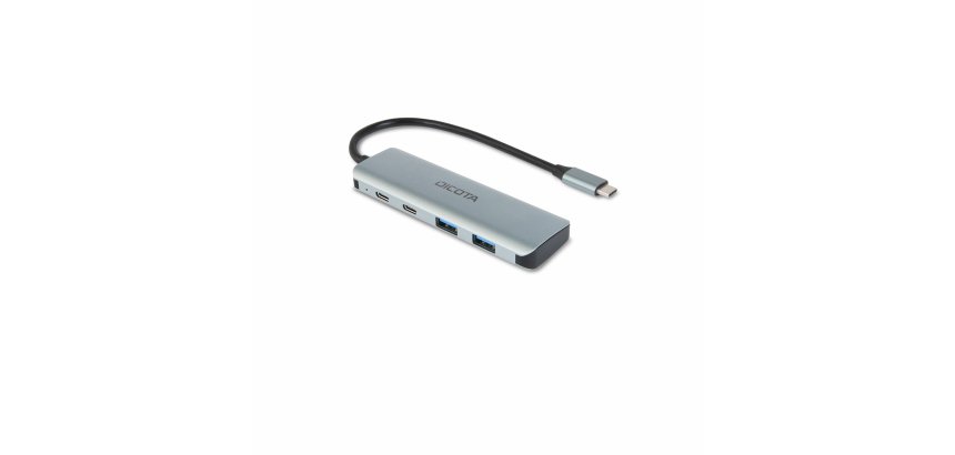 DICOTA D32061 hub & concentrateur USB Type-C 10000 Mbit/s Argent
