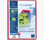 Protege documents exacompta a4 kreacover polypro semi     rigide 24x32 cm 60 vues lisse coloris assortis
