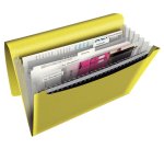 Trieur à rabat Esselte Colour'Breeze 6 compartiments, en polypropylène 6,5/10ème. Coloris Jaune
