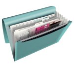 Trieur à rabat Esselte Colour'Breeze 6 compartiments, en polypropylène 6,5/10ème. Coloris Bleu