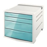 Module de classement Colour'Ice, 4 tiroirs, bleu
