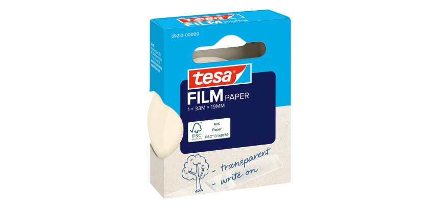 TESA tesafilm PAPER 33 m Carta Trasparente 1 pz