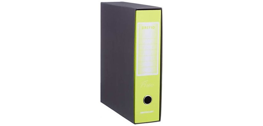 Brefiocart Brefio Fluo raccoglitore ad anelli A4 Nero, Giallo