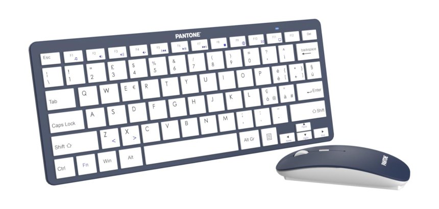 Pantone PT-KB09N keyboard Mouse included Home RF Wireless QWERTY Italian Navy