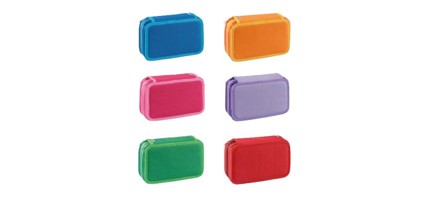 Favorit 400184016 astuccio per matita Astuccio portamatite Tessuto Colori assortiti