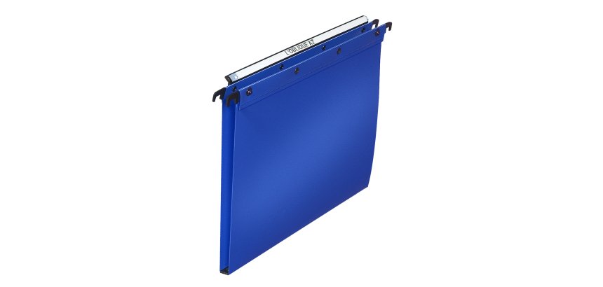 Dossier suspendu l'oblique polypro ultimate 5/10e tiroir entraxe 330mm h250mm fond 15 coloris bleu pack 10 unités