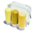 Muitomas Set flaconcini da viaggio giallo