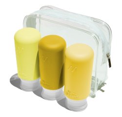 Muitomas Set flaconcini da viaggio giallo