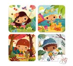 Puzzles progressifs janod les 4 saisons 4 puzzles de 6 9 12 et 16 pieces