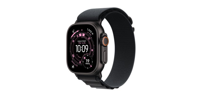 Apple Watch Ultra 3 OLED 49 mm Numérique 422 x 514 pixels Écran tactile 5G Noir Wifi GPS (satellite)