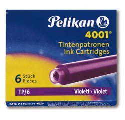 Cartouche pelikan courte standard violet étui 6 unités