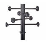 Porte-manteaux maulgrando acier couronne diam. 37,5cm 16 crochets hauteur 1,75m socle diam. 36,5cm coloris noir