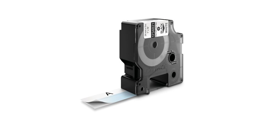 DYMO RHINO Etiquette industrielle auto-laminée noir/blanc