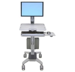 Ergotron WorkFit C-Mod, Single Display Sit-Stand Workstation 68,6 cm (27") Sol Gris