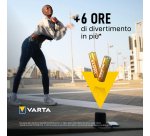 Varta Longlife, Batteria Alcalina, AA, Mignon LR6, 1.5V, Blister da 4, Made in Germany