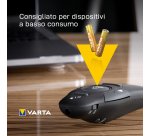 Varta Longlife, Batteria Alcalina, AAA, Micro, LR03, 1.5V, Blister da 4, Made in Germany