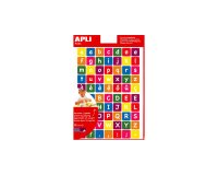 Gommette apli kids repositionnable carree        alphabet coloris assortis     pochette 12f 840 unites
