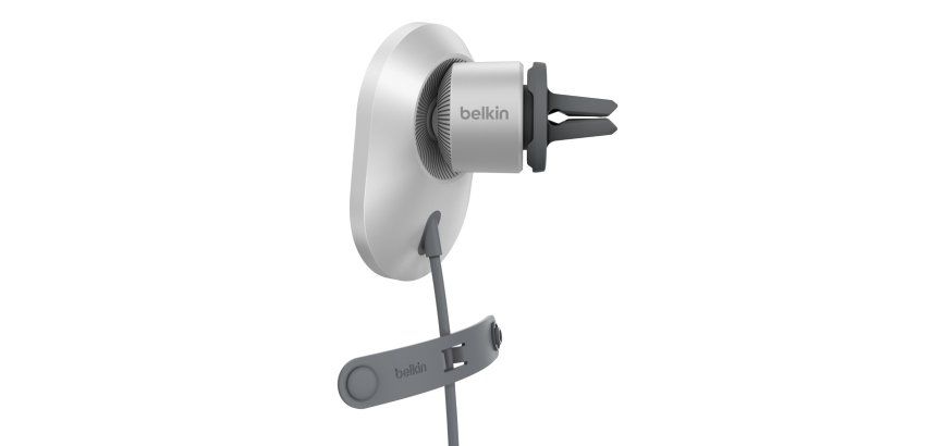 Belkin BoostCharge Pro Téléphone portable Gris Allume-cigare Recharge sans fil Auto