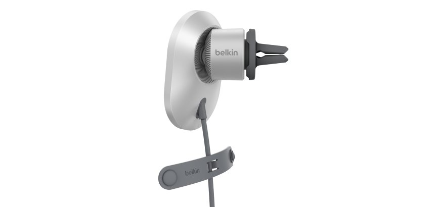 Belkin BoostCharge Pro Téléphone portable Gris Allume-cigare Recharge sans fil Auto