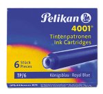 Cartouche pelikan courte standard bleu effaçable étui 6 unités