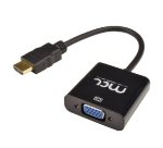 MCL CG-287C câble vidéo et adaptateur 0,24 m HDMI Type A (Standard) VGA (D-Sub) + 3,5 mm Noir