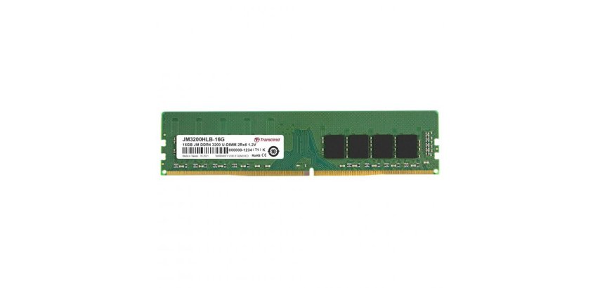 Transcend JetRam JM3200HLB-16G module de mémoire 16 Go 2 x 8 Go DDR4 288-pin DIMM