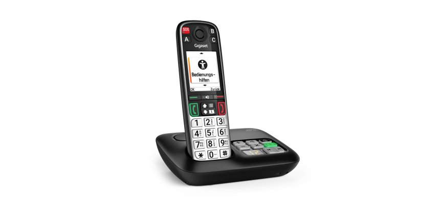 Gigaset EASY 500A Telefono analogico/DECT Identificatore di chiamata Nero, Argento