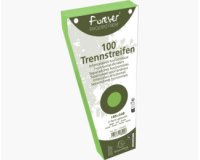Paquet 100 fiches intercalaires trapézoïdales unies perforées Forever - 105x240mm - Vert
