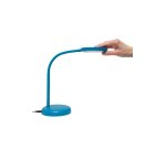 Luminaire bureau led mauljoy hauteur 33,5cm bras 35,8cm    tete diametre 11,8cm coloris  bleu
