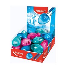 Taille-crayon maped i-gloo réservoir 2 usages coloris assortis présentoir 30 unités