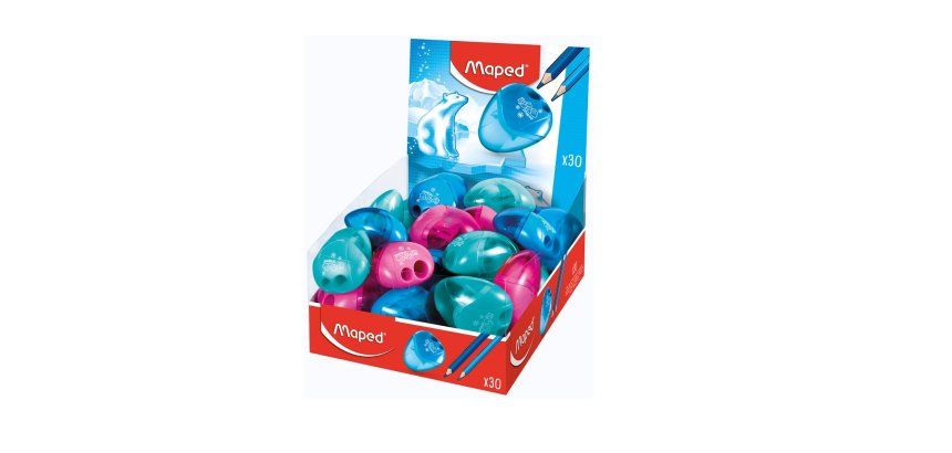 Taille-crayon maped i-gloo réservoir 2 usages coloris assortis présentoir 30 unités