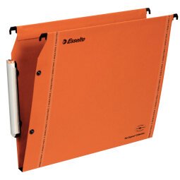 Boîte de 25 dossiers suspendus LMG ARMOIRE en kraft 240g. Fond 15, bouton-pression. Orange