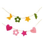 Feutrine sodertex pack fleurs papillons coeurs etoiles 3mm  120 pcs