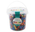 Pack perles sodertex en bois colorea - 10 mm - 1000 pcs -  530g - 6 coloris