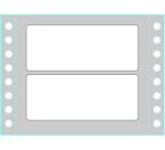 Etichette adesive a modulo continuo TAB 1 - in carta - corsia singola - permanenti - 89 x 36,2 mm - 8 et/fg - 500 fogli - bianco - Tico